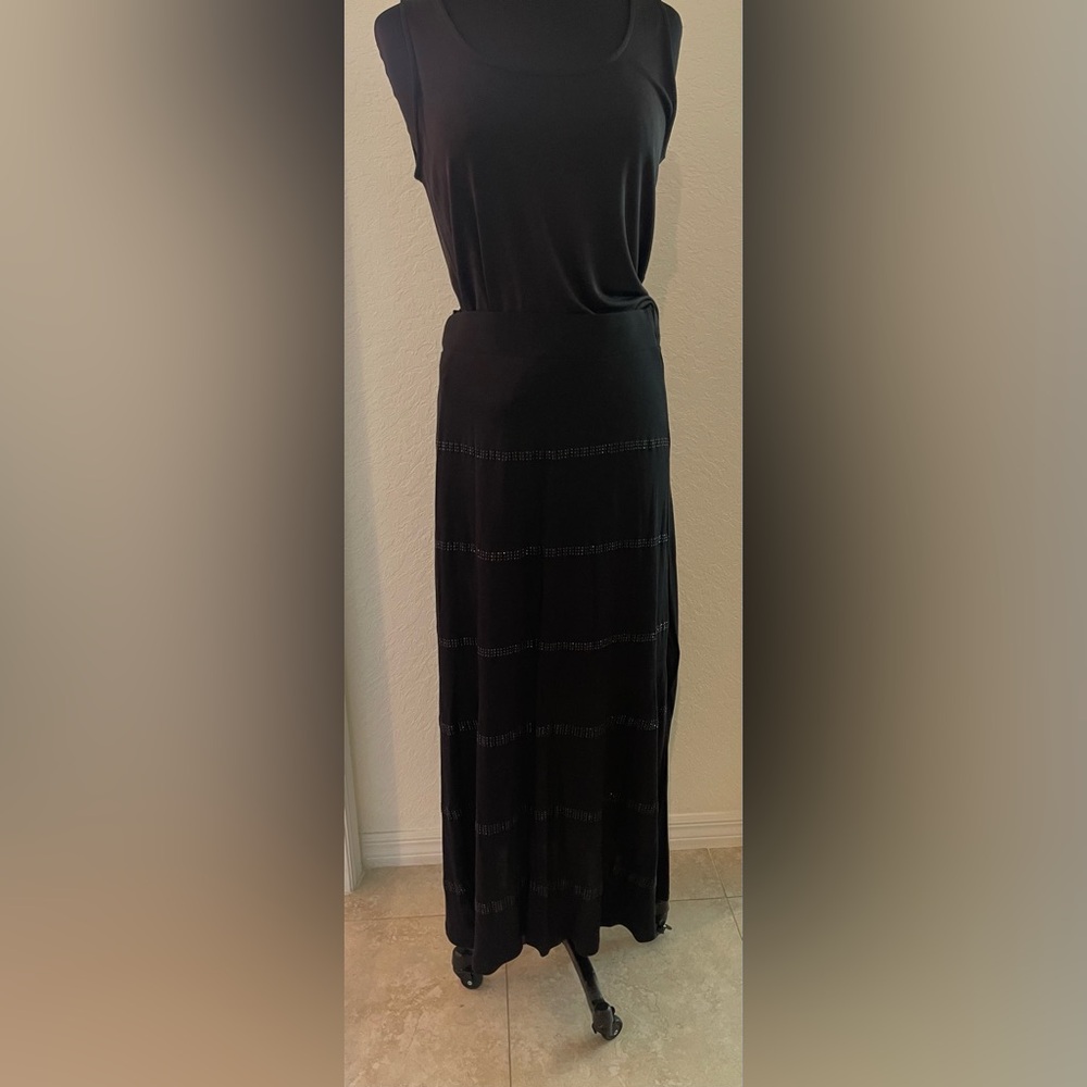 INC International Concepts Black A-Line Skirt